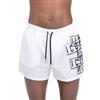 DSQUARED2 Shorts Mare da Uomo Bianchi Stampa Logo Icon Nero 48