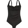 Dorina Costume Intero Modellante Fiji - Leggermente Imbottito, Senza Ferretto, Controllo Medio, Azione Snellente Pancia, Dettaglio Frontale Attorcigliato, Spalline Regolabili, Blu Scuro
