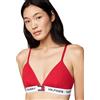 Tommy Hilfiger Donna Reggiseno a Triangolo con Fascia con Logo, Rosso (Primary Red), M