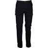 JRC 989264 Kabul Pantalone Unisex Uomo Donna Multitasche Elasticizzato Tessuto Prelavato vestibilità Gamba Slim Nero (S)