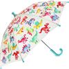 Rex London Ombrello push-up per bambini - Dinosauro, bianco, 70 cm × 70 cm × 53 cm
