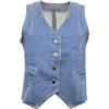 JOPHY & CO. Giacca Gilet Jeans Denim Donna Corta (cod. 5031) (L, Demin Chiaro)