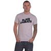 Black Sabbath T Shirt Classic Wavy Band Logo Nuovo Ufficiale Uomo Grigio Size S