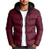 Generico Piumino Uomo Invernale Taglie Forti Calda Giubbotto con Cappuccio Tinta Unita Maniche Lunghe Casual Piumino con Tasca Comodo Antivento Giubbotto per Quotidiano