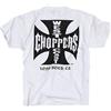 West Coast Choppers West Coast WCC Choppers T-Shirt Iron Cross Weiss-XL