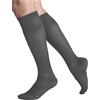 Ibici 4 Paia Calza Uomo Repomen Support medio-forte con tallone anatomico. Antracite XL/45-46