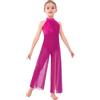 Freebily Abito da Balletto Bambina Ballo Lirico Contemporaneo Body Danza Classica Ballerina Tuta Intera da Pattinaggio Artistico con Paillettes Costume da Ballo Latino Bianco 15-16 anni