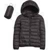 Generic Piumino da donna, oversize, invernale, caldo, lungo, con cappuccio, alla moda, foderato in pile, parka caldo, impermeabile, traspirante e regolabile, con cappotto interno staccabile, Viola, L