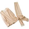 Fulidngzg Completo Termico Donna Invernale in Misto Lana e Seta 2 Pezzi con Maglia Termica a Girocollo e Leggins Felpati Intimo Termico da Sci Set Tuta Termica Elegante Pigiama Caldo Autunno per Sportivo,Beige