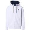 NORTH SAILS Felpa Hoodie Uomo in Cotone Organico con Zip e Logo Applicato