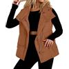 Fulidngzg Piumino Donna Invernale 100 Grammi in D'Oca Senza Maniche con Collo Revers Gilet Leggero Trapuntato Sportivo Piumini Smanicato Elegante Casual Giacca Primaverile Imbottito per Case Sportiva,Viola,XXL