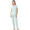 Noidinotte; more than pyjamas Noidinotte - Pigiama Donna Estivo in Cotone Articolo Essential. - 44 Verde