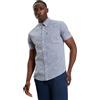 Ben Sherman Signature, camicia a maniche corte da uomo a quadretti in blu scuro, 2XL-5XL, Blu Scuro, 3XL Plus