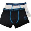 hermet Set Boxer Napoli Calcio 2 Paia in Elegante Box | Abbigliamento Intimo Ufficiale SSCNAPOLI Calcio PS 17853