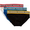 Dirk Bikkembergs Slip Uomo Bikkembergs Confezione 3 Pezzi Mutande Elastico a Vista Cotone Elasticizzato Underwear Articolo BKK1USP08TR Tri-Pack, Assorted Color Black/Blue/White, L - EU L - US M - FR 4
