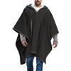 tacniseyw Mantello ispessito Poncho in lana da uomo Versatile Tendenze Felpa con cappuccio Coperta invernale Poncho da uomo Portatile Caldo Tempo Libero Abbigliamento Da Viaggio Quotidiano Cowboy Hippie Giacca