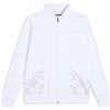 FREDDY Felpa Donna Zip Collo Alto con Dettagli Floreali Stampa Training in Oro Chiaro sul Collo