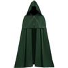 Zanisouta Mantello medievale burkhard caftano con cappuccio cappotto mago costume abbigliamento LARP vichingo halloween robe rinascimentale tunica vintage clubwear festa a tema camicia, O verde, XXXL