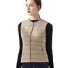 Peuignao Piumino Smanicato Donna Gilet Piumino Donna Leggero Corto Gilet Imbottito Piume Donna Corti Giubbotto Gilet Piuma Imbottiti Donna Giacca Piumini Senza Maniche Donna Invernali Taglie Forti Cachi L