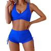 RYTEJFES Bikini Donna Mare Curvy Costume Donna Due Pezzi Piscina Top Mutanda Alta Con Ferretto 2 Pantaloncini Imbottito Vita Modellante Imbottitura Triangolo Bralette Completi Sotto Sexy Xl Fascia Reggiseno