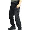ROMPOTY Transactione Pantaloni tattici, resistenti all'acqua, pantaloni cargo ripstop, pantaloni tattici da trekking da uomo pantaloni tattici impermeabili, Nero , L