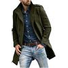 babao Trench Lungo da Uomo Cappotto Doppiopetto Giacca Invernale Capispalla Casual con Colletto alla Coreana da Uomo