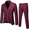 KBOPLEMQ Uomo Slim Fit 3 Pezzi Abiti Uomo Abito Matrimonio Affari Elegante Matrimonio Giacca Giacca Vestito Un Bottone Solido Giacca Pantaloni Abito Formale Uniforme Abito Matrimonio Smoking, Blu marino,