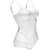 Lepel body contenitivo liscio senza ferretto in microfibra elastico con coppa C preformata con elegante motivo decorativo art.DAFNE (Bianco, 7)