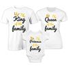 Puzzletee Tris Famiglia - Magliette e Body Bimba - King - Queen - Princess - Principessa - Re - Regina - Bimba - Magliette e Body neonato - Festa della Mamma - T-shirt Famiglia