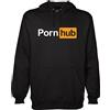 MAGLIERIA CONFORTI Felpa con Cappuccio Divertente per Uomo o Donna Maglia Addio al Nubilato, Celibato, Feste. Maglia HUB (IT, Testo, M, Regular, Regular, Nero)
