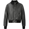 HAOLEI Giacca in Ecopelle Donna Nera PU Giubbotto Ecopelle Donna Corta Giacca Biker Giubbotto Moto Vera Pelle Bomber Manica Lunga con Cerniera Casual Corta Giubbotti, l'autunno e l'inverno