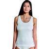 Nottingham 2 Pezzi Canottiera Donna VL15W Spalla Larga in Lana e Cotone (Bianco, 3/M)