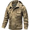 Generico Giacca Invernale Uomo Lungo, Giubbino Antivento e Impermeabile con Cappuccio - Elegante Parka con Cerniera e Fodera per Outdoor
