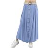 JOPHY & CO. Gonna Lunga Donna con Cintura 100% Viscosa (cod. 6755) (L, Jeans)