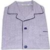 THEAILATI Pigiama Uomo Flanella Aperto avanti W-607 Diplomat-Blu Scuro-S