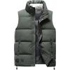 Generico Smanicato Uomo Invernale Taglie Forti Cotone Gilet Casual Piumino Senza Maniche Giubbotto con Zip Imbottito Leggera Elegante Giacca Softshell Stand Collare Trekking Antivento Trapuntato Giubbino Corto
