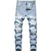 Generico Salopette Jeans Bambino, Slim Bootcut Pantaloni Corti Uomo, Larghi Con Bottoni per Stringere, Neri, da Moto, Flare
