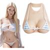 BGRYCN Seni Finti realistici in Silicone con corazza Posteriore per travestiti, Drag Queen, Mastectomia, Transgender,Lvory,G Cup