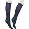 CALZE PRESTIGE (2PAIA) Calze donna gambaletto a pois multicolor in pregiatissimo filato lana-cashmere - 100% Made in (Brescia) Italy (A5)