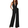 Generic Tuta Elegante Donna Cerimonia Jumpsuit Tutina Tute Larghe a Gamba Larga Tuta Lunga Abito Lungo Elegante Senza Maniche Jumpsuit Spalline Capestro Per Matrimonio, Damigella D'onore, Feste, Pantaloni
