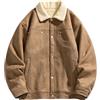 Dasongff Camicia da lavoro da uomo in camoscio a maniche lunghe e bottoni camicie-giacche invernali caldi polarie corduroy camicie giacca da lavoro camicie Shackets per ciclismo, caccia escursionismo pesca