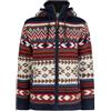 SHAKALOHA LIFE IS FOR LIVING Shakaloha - Cardigan da uomo con cappuccio rimovibile e collo alto interno - foderato in pile - Giacca di lana colorata con chiusura lampo, motivo multicolore, commercio equo e solidale - Burque Multi