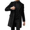 Generic Cappotto Lungo da Uomo, Trench in Lana Misto 3/4 Lunghezza UK, Cappotto Invernale Caldo con Risvolto, Giacca da Lavoro Casual Elegante, Cappotto Trench Taglia M-4Xl, Nero , M
