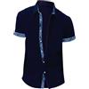 Generic Polo Uomo Manica Corta Anni 70 Fashion Maglia Uomo Manica Corta Fantasia T Shirt Uomo Bianca 2024 Estate a Maniche Corte Polo Elegante Uomo Marina Militare 5XL