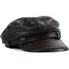 HNVAVQ Pelle Fiddler Cap Pescatore Berretto Uomo Donna Greco Pescatore Marinaio Driver Cappello Newsboy Cap Inverno Autunno, C, Large
