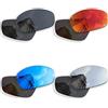 Betterun 4 paia di lenti di ricambio polarizzate antigraffio per occhiali da sole Oakley Straight Jacket 2007, retro nero+argento+blu+fuoco