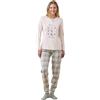 Noidinotte; more than pyjamas Noidinotte - Pigiama Caldo Cotone Articolo Winter. - XL Panna