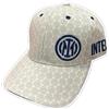 3R SPORT SRL Cappello Inter Ufficiale Berretto Cappellino con Visiera Bianco con Scritta e Logo IM Fantasia