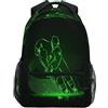 TDTRADD Zaini per bambini per giocatori di hockey per ragazze ragazzi verde neon hockey sport zaino per studenti scuola, Multicolore 2, Taglia unica