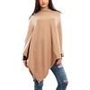 Toocool Poncho donna coprispalle mantella tricot frange caldo scialle HM115 [Blu scuro, Taglia unica]